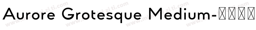 Aurore Grotesque Medium字体转换